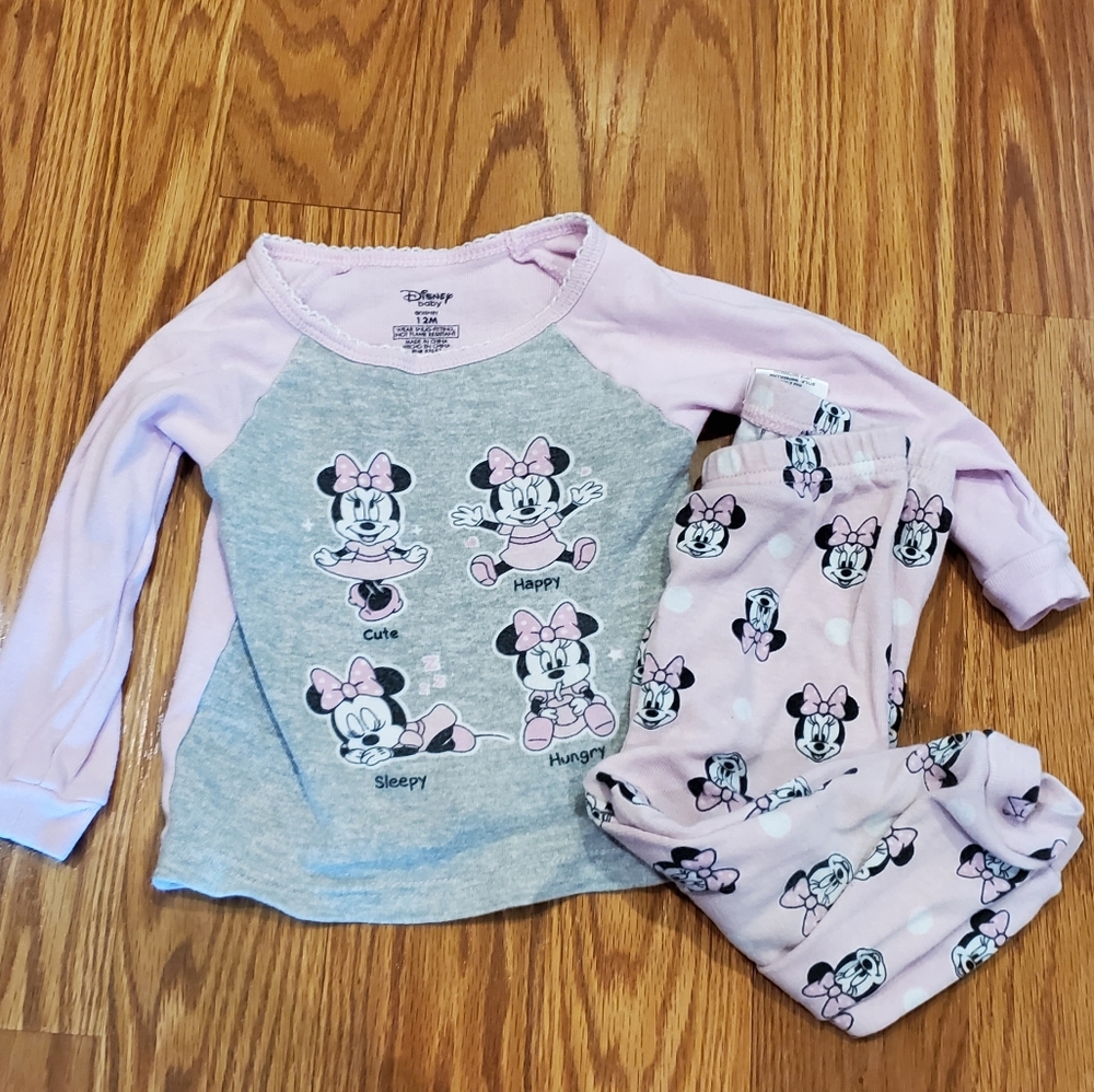 Minnie Mouse 12 month jammie set